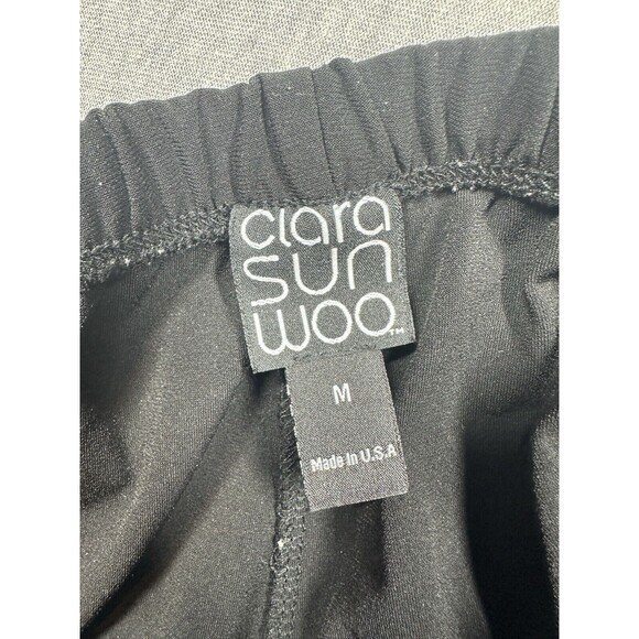 Clara Sun Woo Leggings Womens Medium Stretch Pull‎ On Pants Black - Picture 2 of 7
